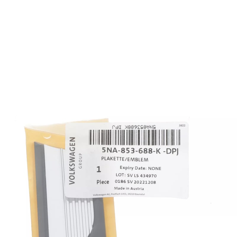 Nouvel emblème OEM Volkswagen Tiguan 2022-2023 5NA-853-688-K-DPJ