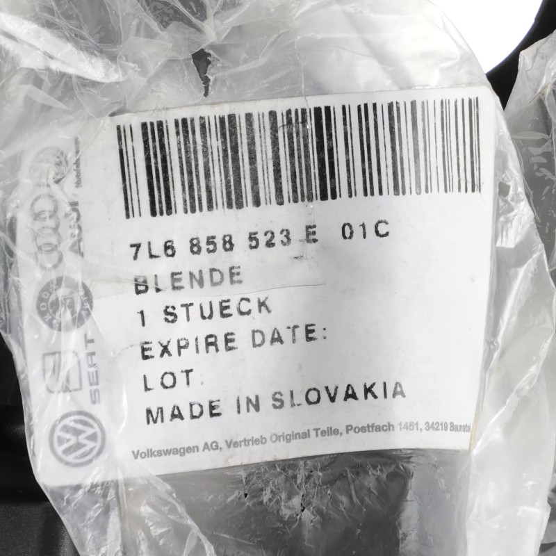 NOUVEAU OEM Volkswagen 2004-2007 Touareg Garniture de Rétroviseur Gauche 7L6-858-523-E-01C