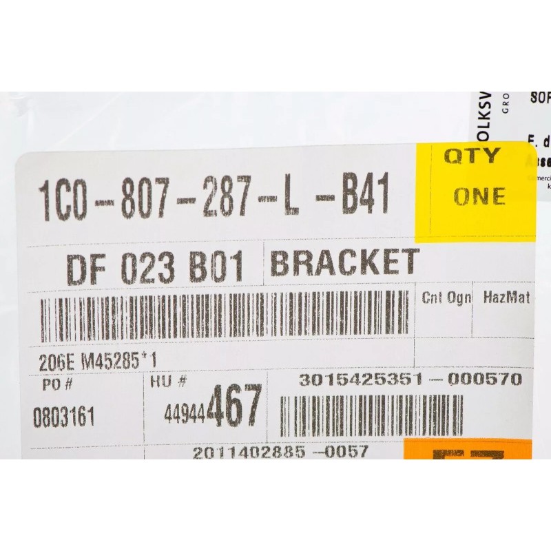 Support de plaque d'immatriculation avant neuf d'origine OEM 2006-2010 VW Volkswagen Beetle