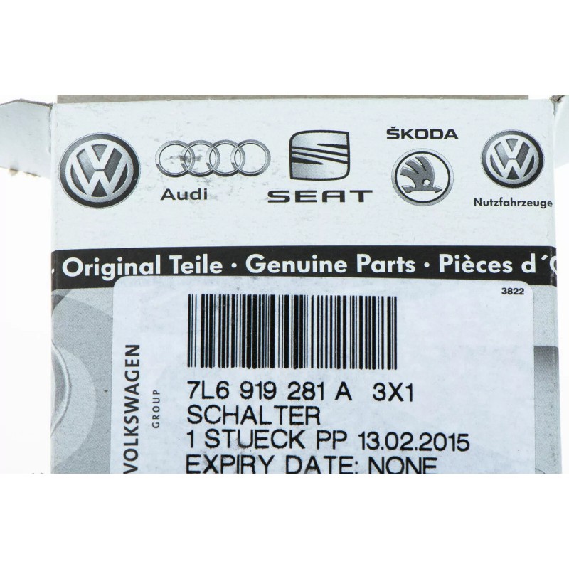 Interrupteur d'Aide au Stationnement pour VW Volkswagen Touareg 2004-2010 OEM 7L6919281A3X1