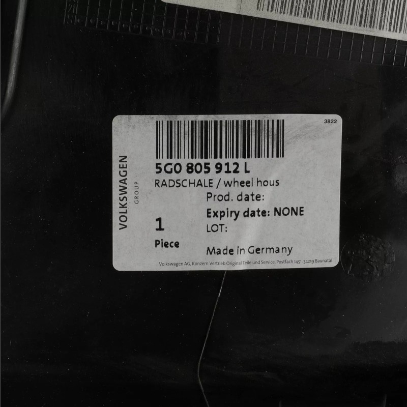 Extension de doublure d'aile Volkswagen e-Golf Golf 2015-2019 NEUF 5G0-805-912-L