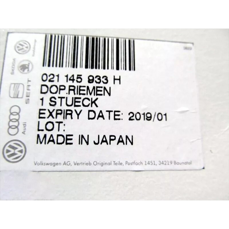 Courroie d'entraînement VW Volkswagen pour véhicules avec climatisation GENUINE OEM NEUF
