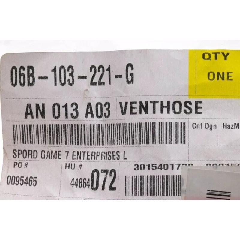 Nouveau coude de tuyau de reniflard VW Volkswagen 1.8T 2003-2005 Passat GENUINE 06B103221G