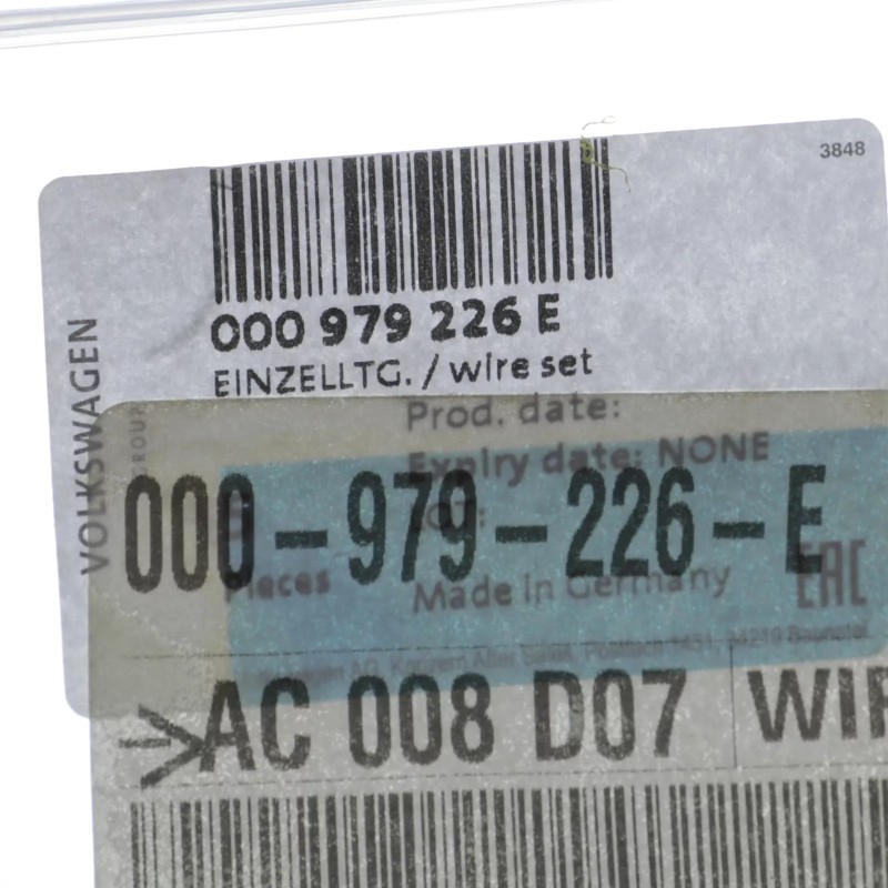 Nouveau jeu de fils OEM Volkswagen 000-979-226-E