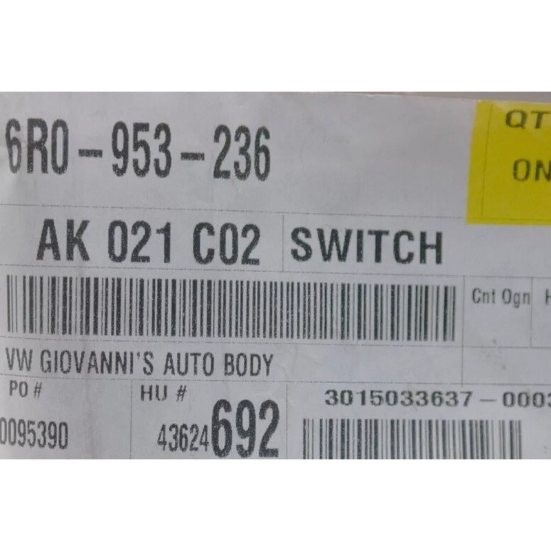 Micro-interrupteur pour verrouillage de capot OEM neuf pour VW Volkswagen Eos 09-17 et Jetta Sedan 06-10