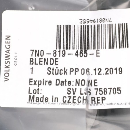 Évent de pression arrière inférieur gauche ou droit pour VW Volkswagen Golf GTI 2015 OEM NOUVEAU 7N0819465E Évent de pression arrière inférieur gauche ou droit pour VW Volkswagen Golf GTI 2015 OEM NOUVEAU 7N0819465E