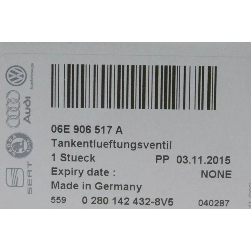 Électrovanne de purge du canister de vapeur Audi d'origine 06E-906-517-A