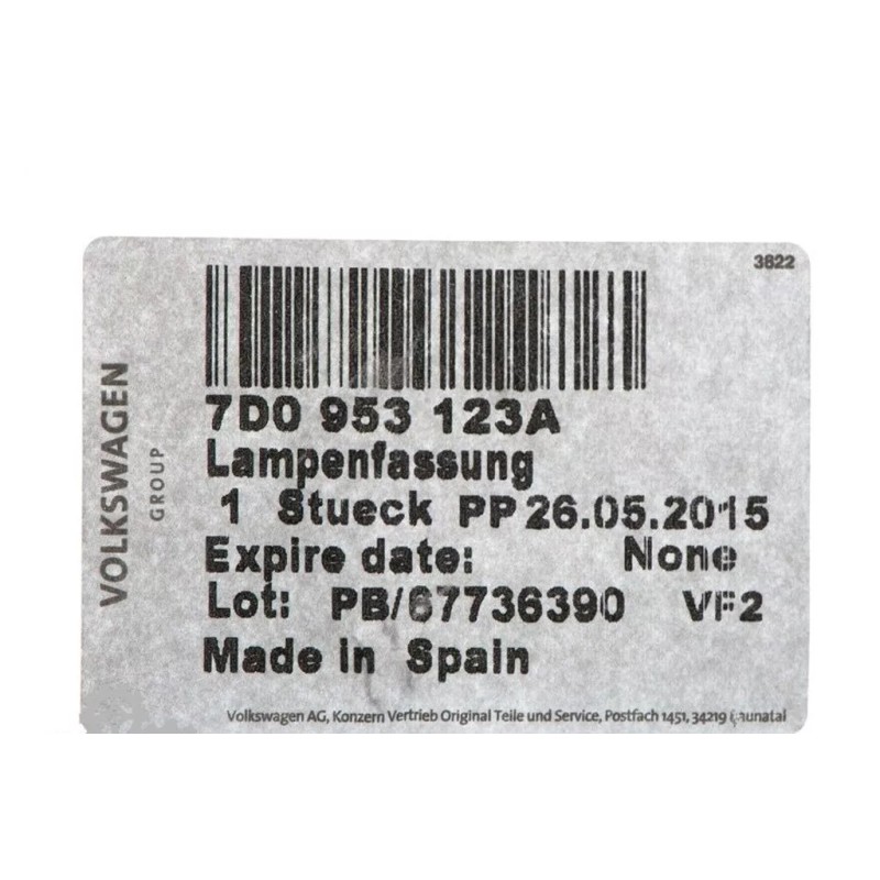 Douille de feu arrière à 3 broches pour frein VW Volkswagen Beetle 1998-2005 GENUINE OE NEUF