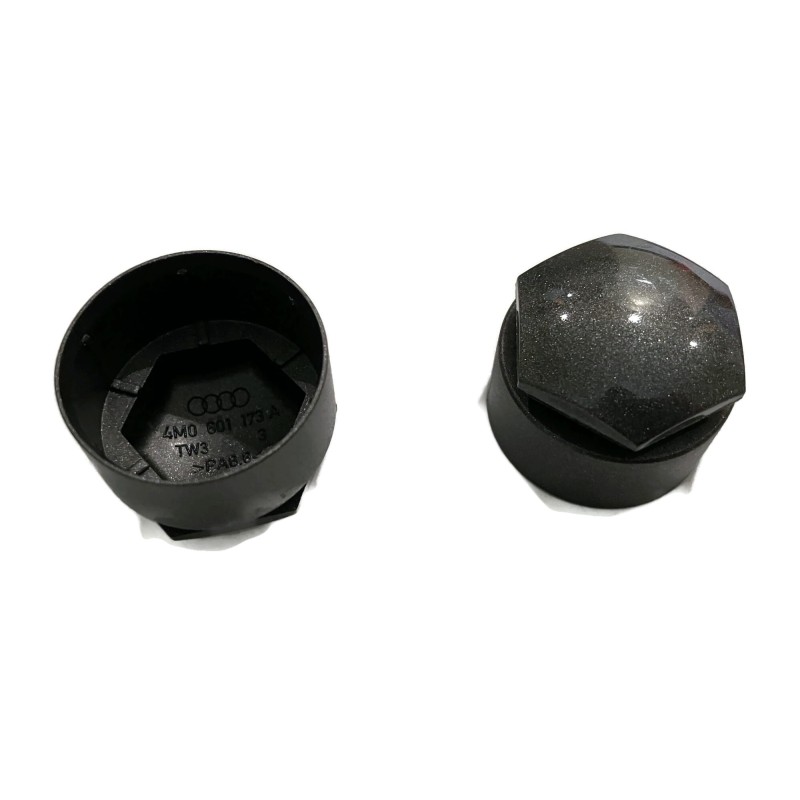 Capuchon de Boulon de Roue Audi Antivol Gris Brillant