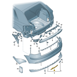 Cache de Crochet de Remorquage Original Audi A3 (8P) Sportback