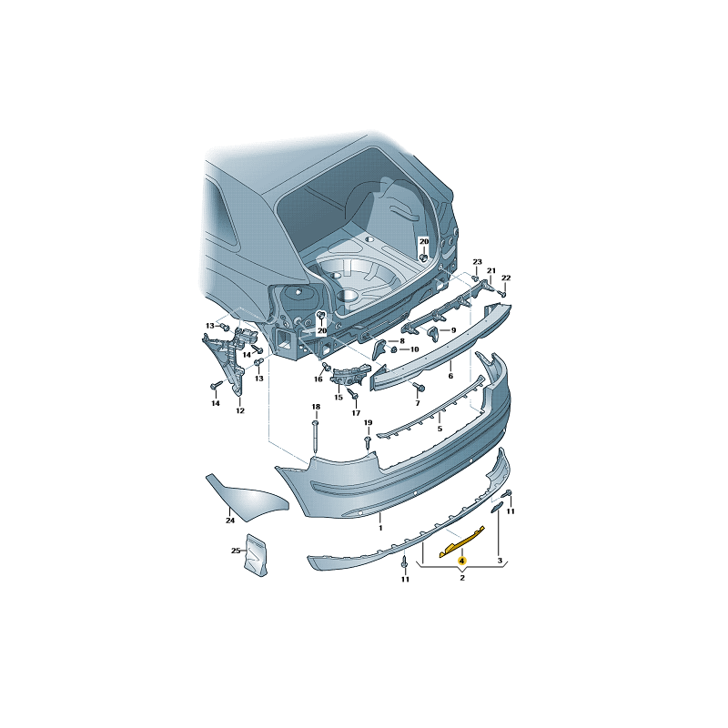 Cache de Crochet de Remorquage Original Audi A3 (8P) Sportback