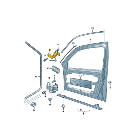 Charnière de porte gauche supérieure pour VW Audi Seat, avant et arrière Charnière de porte gauche supérieure pour VW Audi Seat, avant et arrière