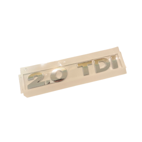 Emblème Original VW 2.0 TDI Logo Autocollant Chromé Brillant Emblème Original VW 2.0 TDI Logo Autocollant Chromé Brillant