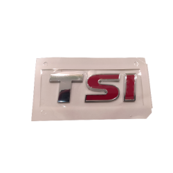 Emblème Logo TSI Original VW (SI rouge) Autocollant Chromé Brillant