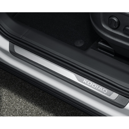 Ensemble de seuils d'entrée Skoda Kodiaq avec insert en aluminium avant et arrière