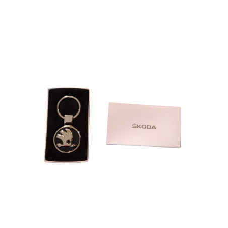 Porte-clés Skoda Original avec Jeton de Caddie en Métal 3D Porte-clés Skoda Original avec Jeton de Caddie en Métal 3D
