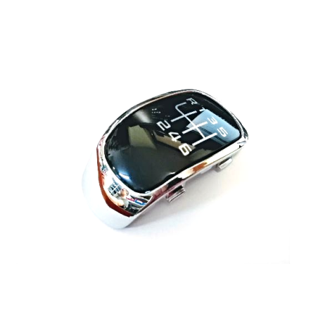 Plakette de Pommeau de Vitesse 6 Rapports Skoda Originale Chromée Plakette de Pommeau de Vitesse 6 Rapports Skoda Originale Chromée
