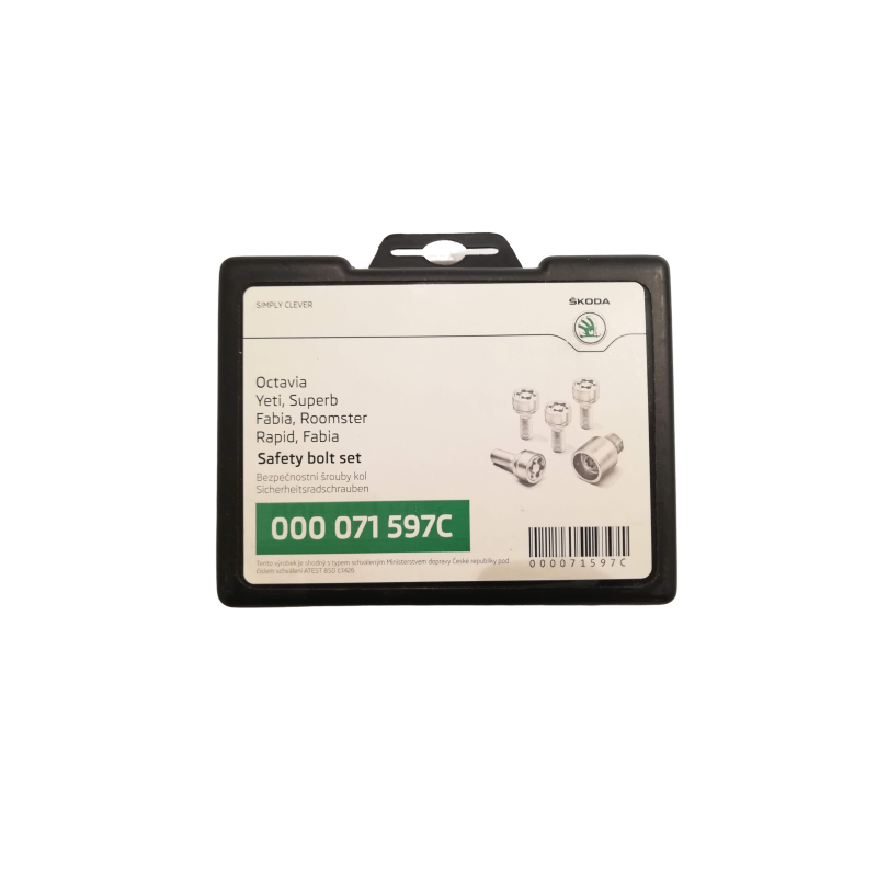 Ensemble de Verrouillage Antivol pour Jantes Skoda M14x1.5x27