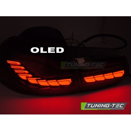 Feux arrière LED rouges OLED pour VW Golf 6 08-13