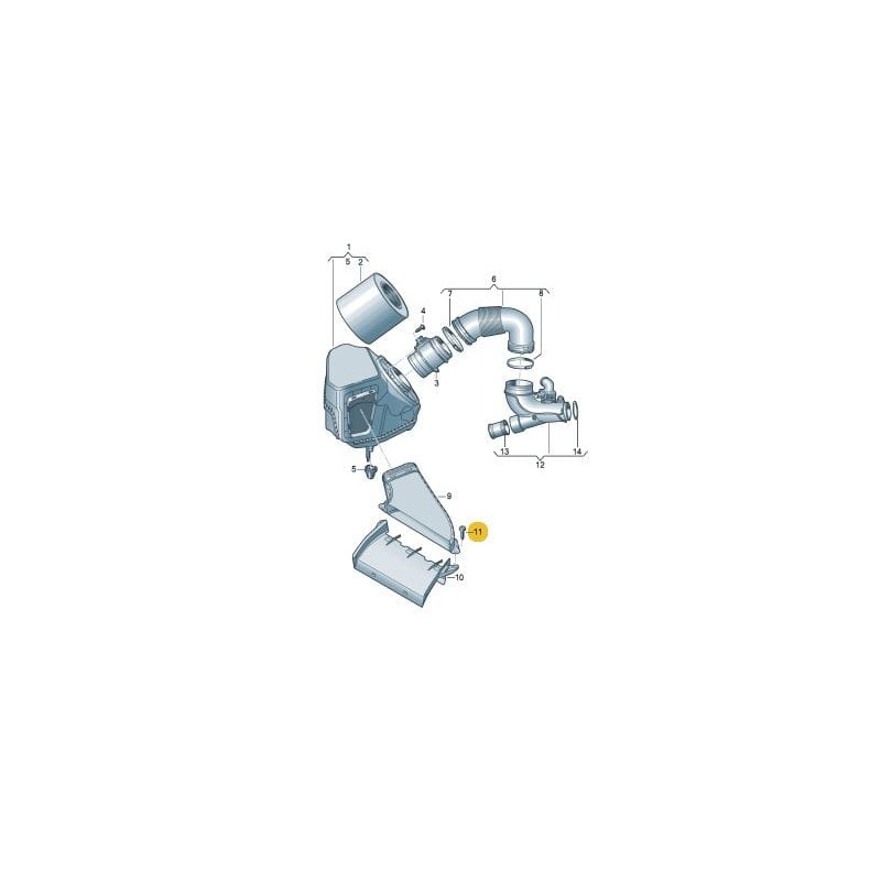 Vis de conduit d'air Audi 6x50x20