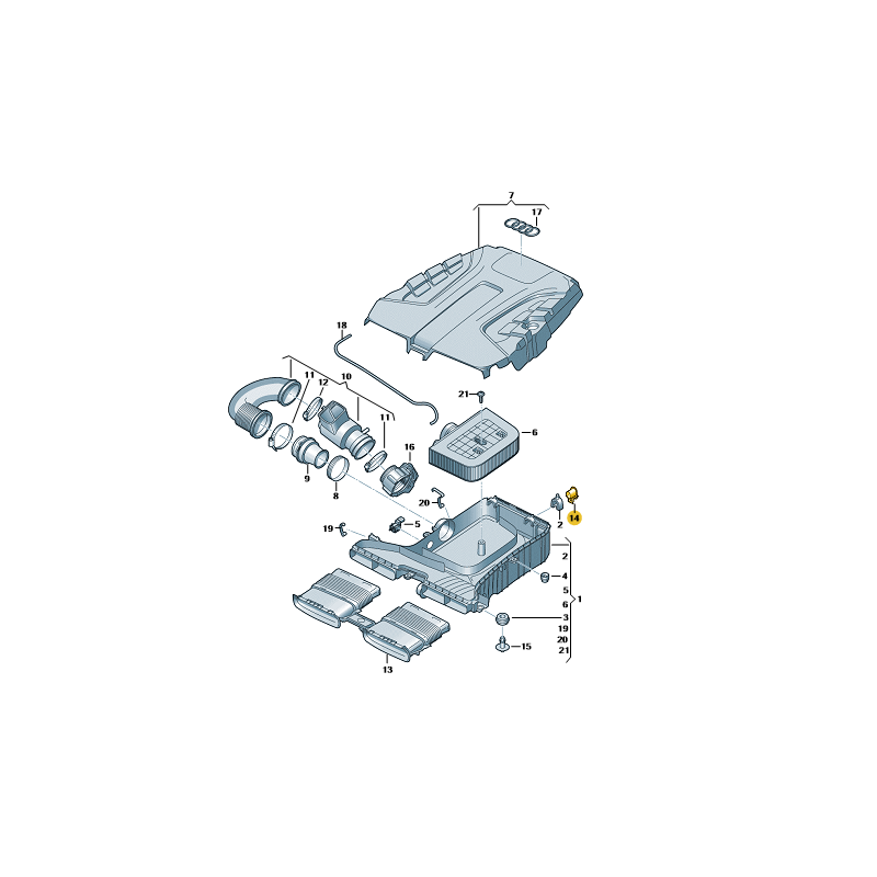 Broche de montage du filtre à air VW Touareg Audi Q7 Q8