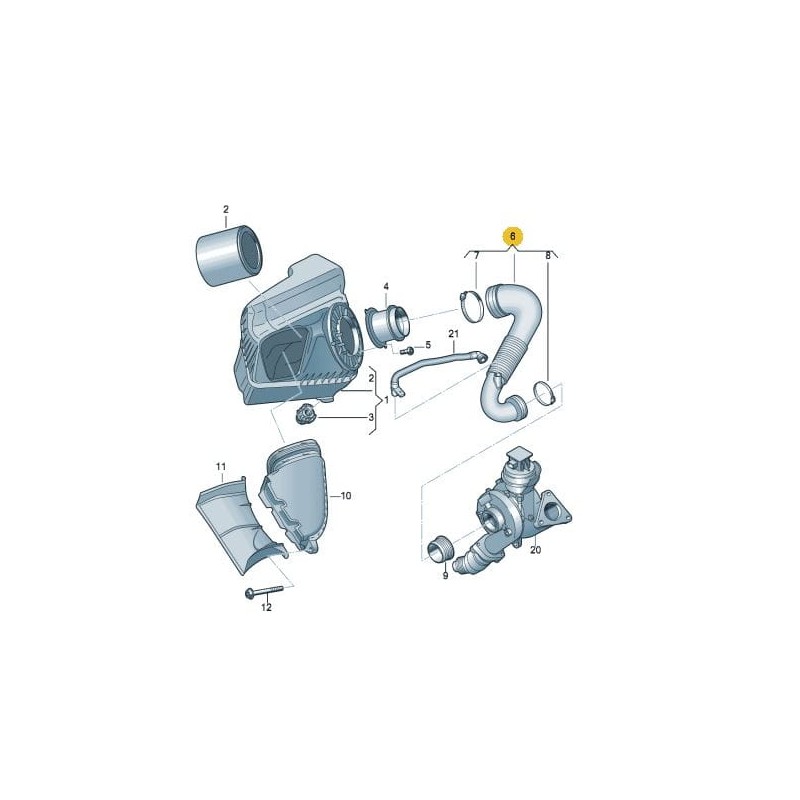 Durite d'admission d'air AUDI A6 C7 2.0 TDI 4G0129615J