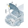 Joint central de capot Audi A3 8V 2013-2020 Joint central de capot Audi A3 8V 2013-2020