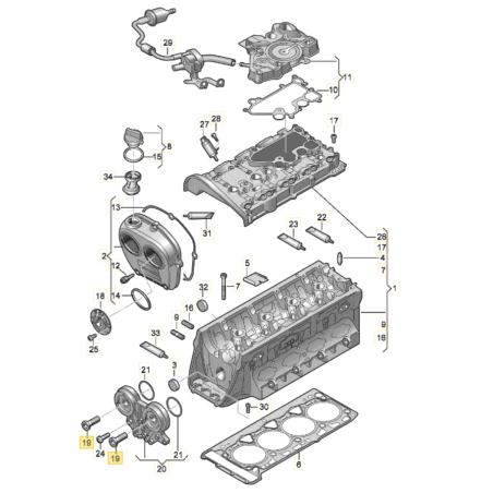 Vis de soupape de calage d'arbre à cames 2.0 TSI TFSI VW AUDI SEAT SKODA Vis de soupape de calage d'arbre à cames 2.0 TSI TFSI VW AUDI SEAT SKODA