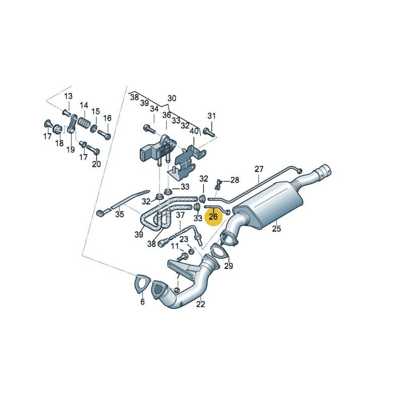 Tube de raccordement FAP Audi A6 C6 2005-2011