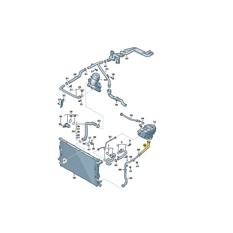 Durite de réservoir de liquide de refroidissement 2.8 TFSI 3.0 TDI Audi A6 C7 A7