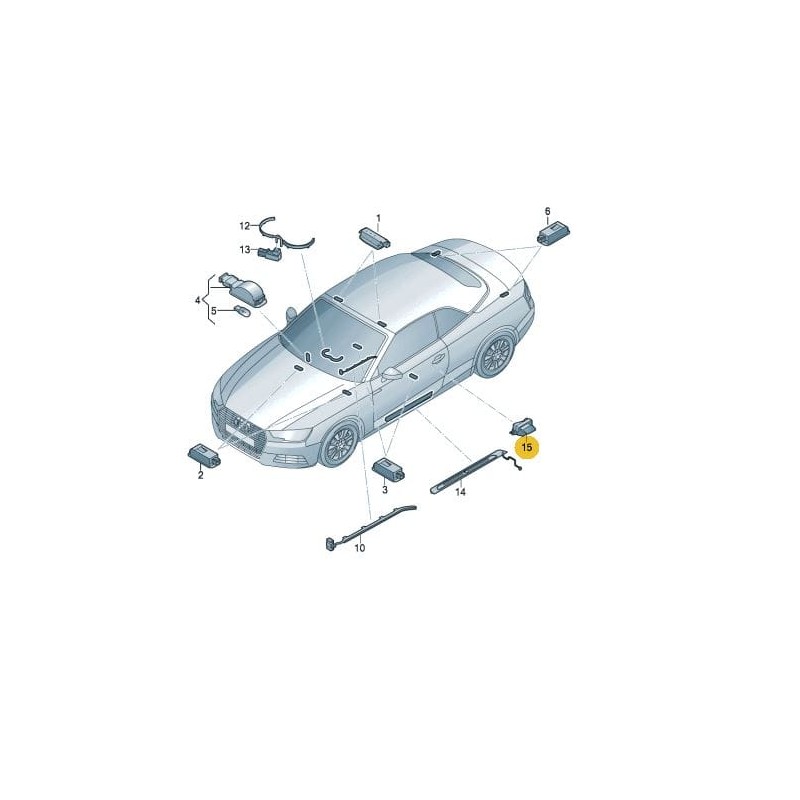 Lumière LED de poignée de porte Audi A4 B9 A5 Q5