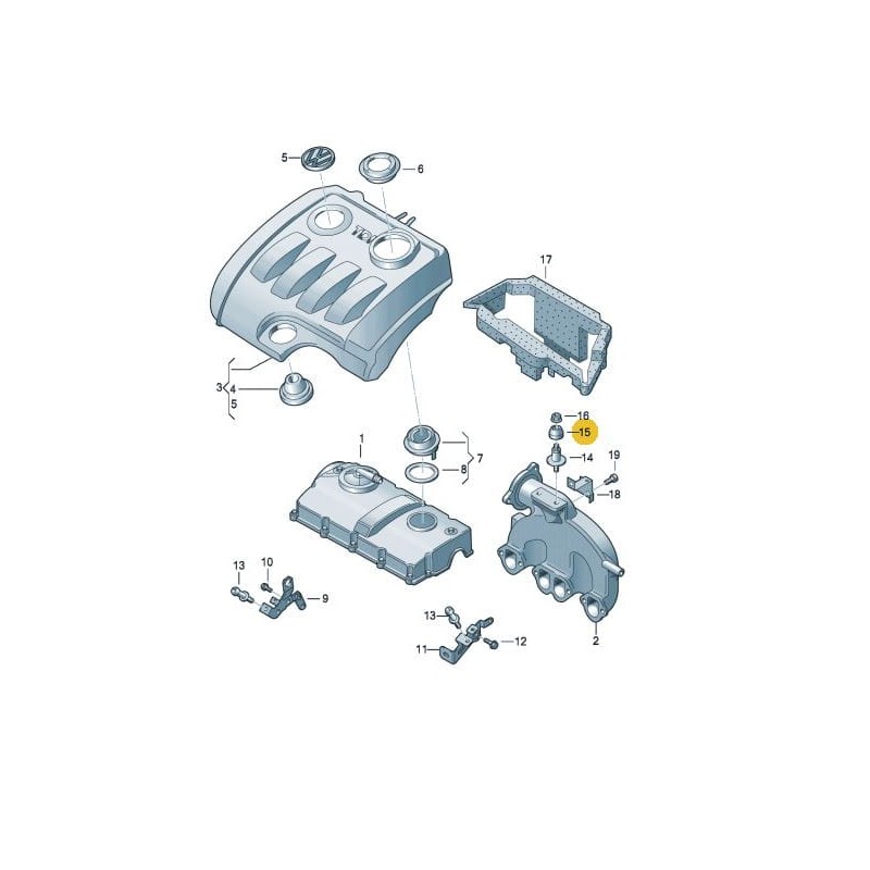 Passe-fil de couvercle moteur 1.9 TDI