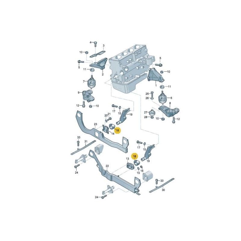 Support moteur tampon Audi A4 A7 Seat Exeo