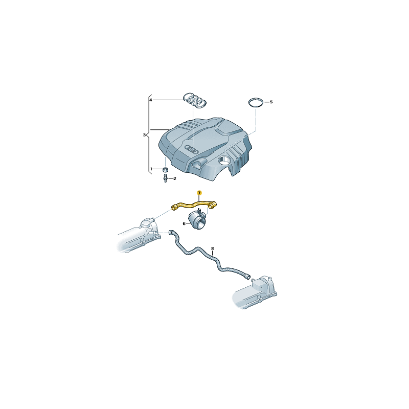 Durite de ventilation moteur 3.0 TDI Audi A4 A6 A7 A8 Q5