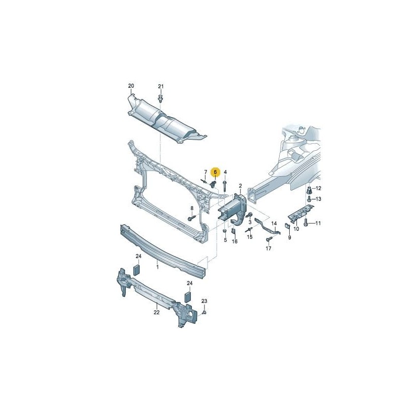 Support de grille de pare-chocs avant Audi A6 4G / A7