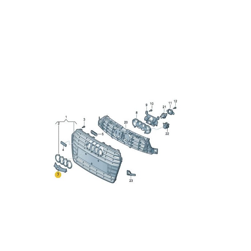 Cadre de montage de caméra avant Audi A6 C7 FL 2015-2018