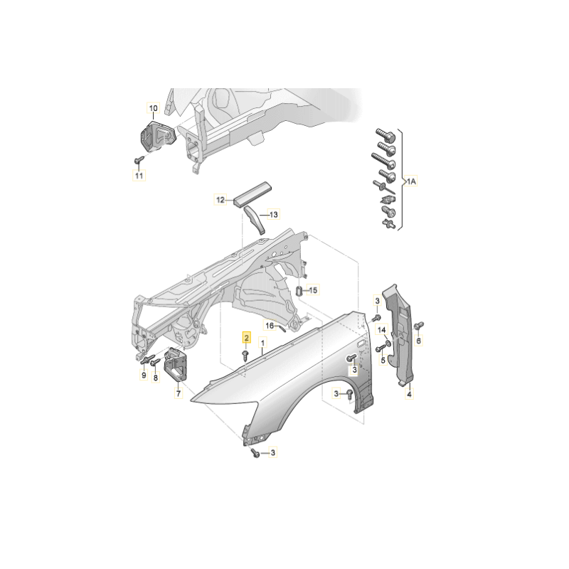 Vis de garde-boue avant M6x18
