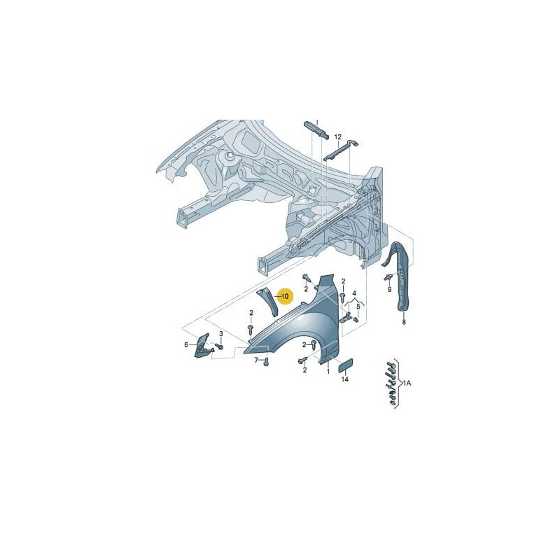 Joint d'aile avant Audi A7 2011-2018