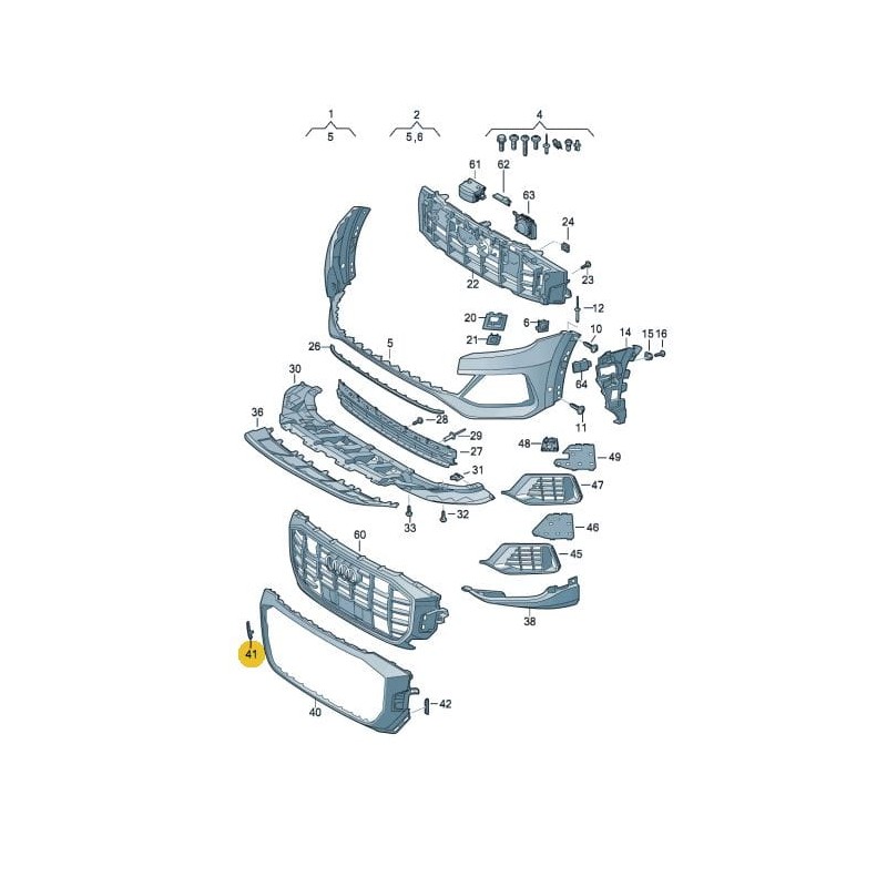 Cache-œil de remorquage avant Audi Q8