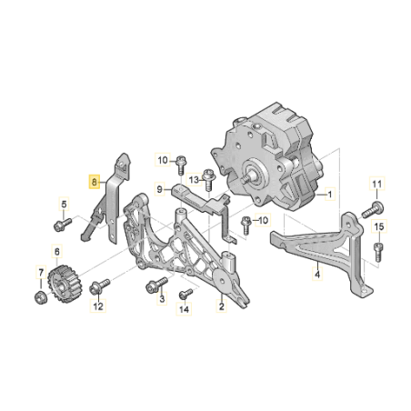 Support latéral de pompe d'injection de carburant 3.0 TDI VW AUDI Support latéral de pompe d'injection de carburant 3.0 TDI VW AUDI