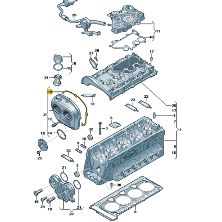 Joint de carter de distribution 2.0 TSI VW AUDI SEAT SKODA Joint de carter de distribution 2.0 TSI VW AUDI SEAT SKODA