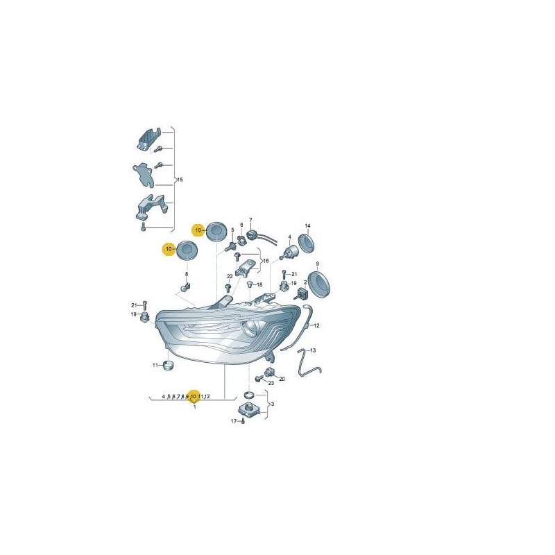 Cache de phare Audi A6 C7 FL 2014-2018