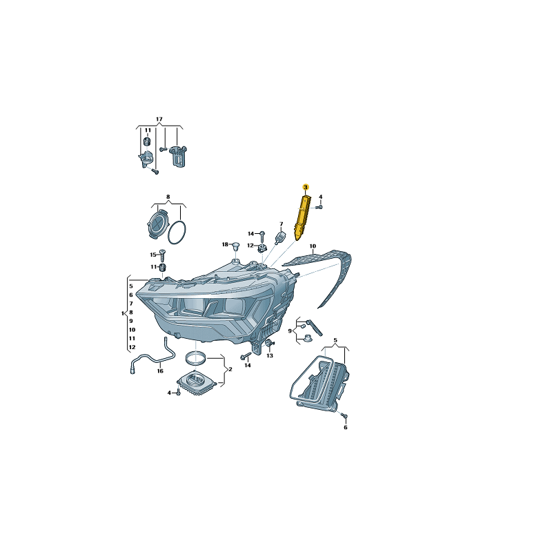 Module LED de phare Audi Q3 2019-