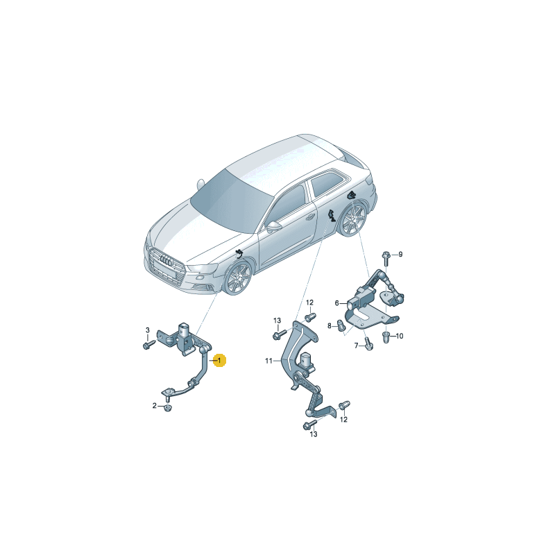 Capteur de niveau de phare Audi A3 VW Golf 8 Skoda Octavia IV Seat Leon Formentor Cupra