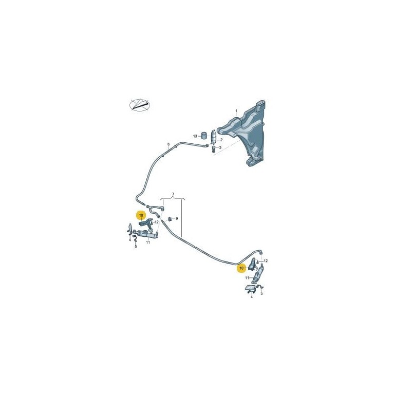 Support de fixation lave-phares Audi A4 B9