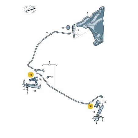 Support de fixation lave-phares Audi A4 B9 Support de fixation lave-phares Audi A4 B9