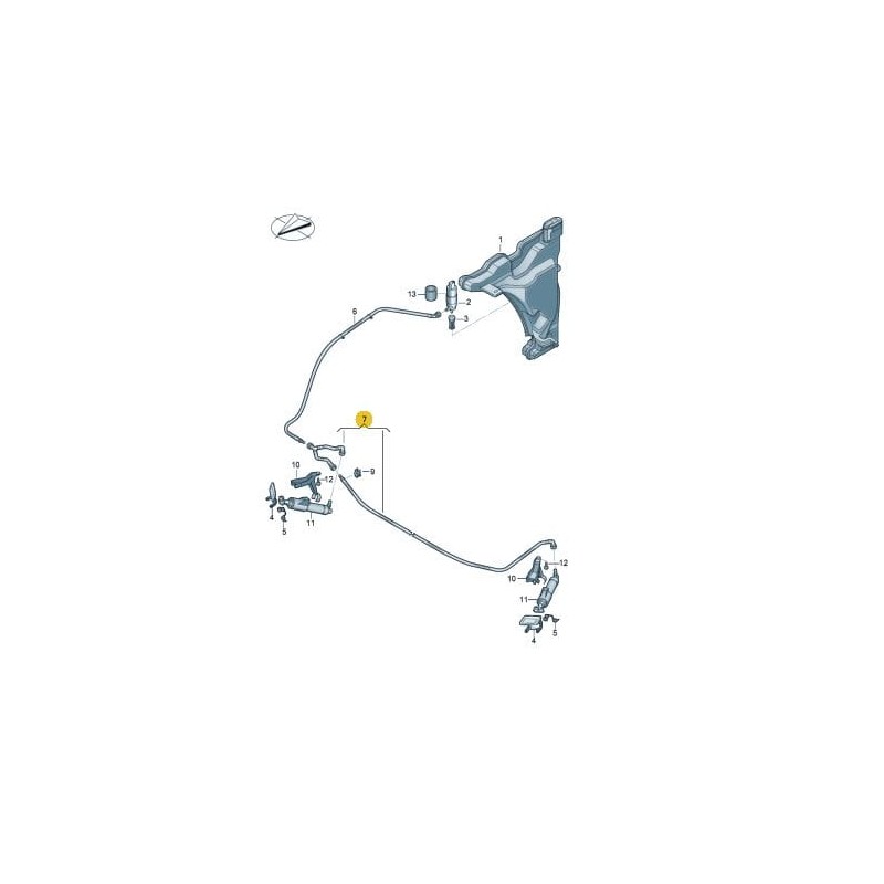 Tuyau de pulvérisation lave-phares Audi A4 2015-2020