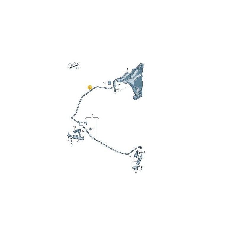 Tuyau de pulvérisation lave-phares Audi A4 B9 A5 2015-2020