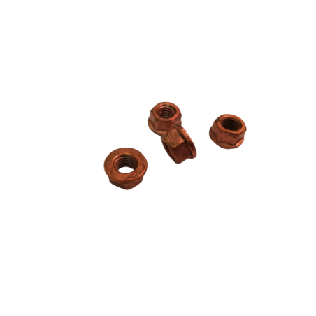 Écrou de blocage hexagonal à collerette autobloquant pour tuyau d'échappement M8 Écrou de blocage hexagonal à collerette autobloquant pour tuyau d'échappement M8