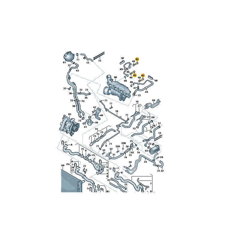 Chargeur de vis creuse 1.8 2.0 2.5 TSI TFSI VW AUDI SEAT SKODA